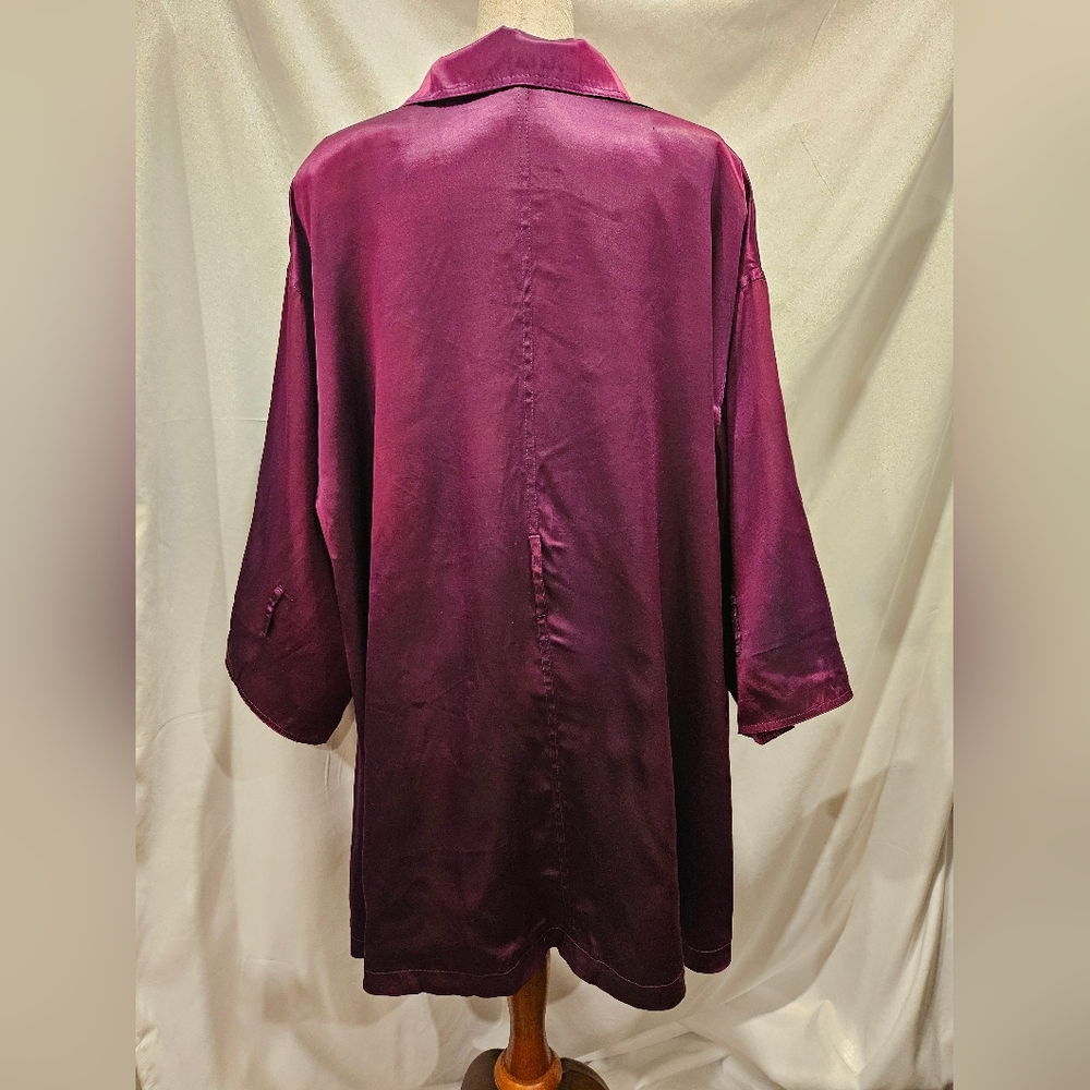 Purple Italian Sateen Coat - Picture 3 of 4